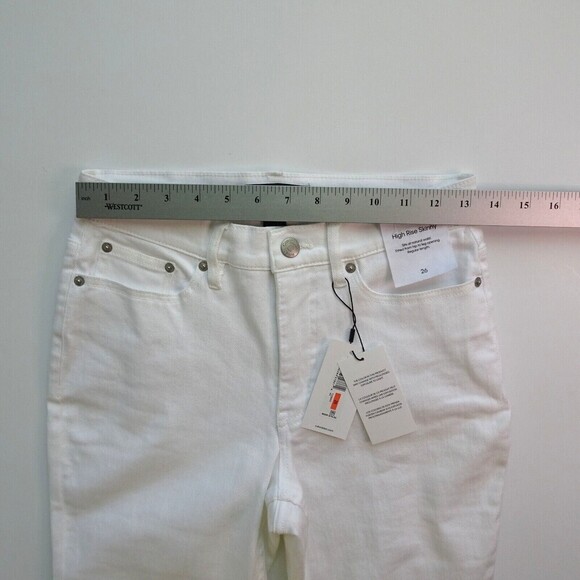 CALVIN KLEIN Women's Jeans High Rise Skinny Denim White Stretch Fitted NWT 26 - Picture 10 of 14